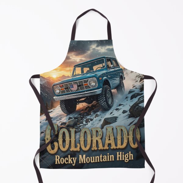 Item preview, Colorado Rocky Mountains Winter Offroad Vintage Travel Poster designed and sold by BorgSpareParts.