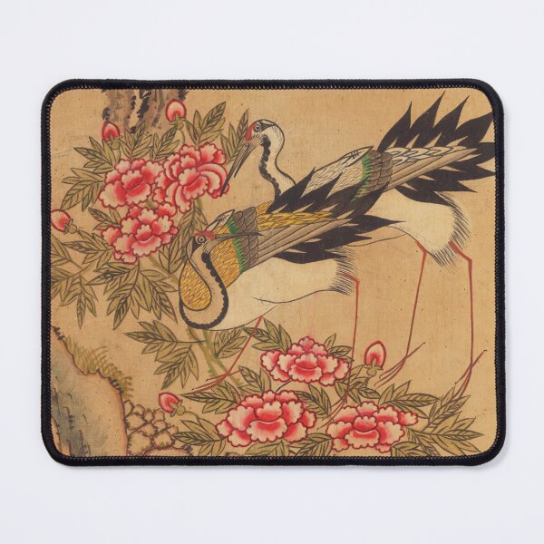 Item preview, Feng Shui Peony and Cranes Art Print for Wealth and Longevity designed and sold by allpalgo.