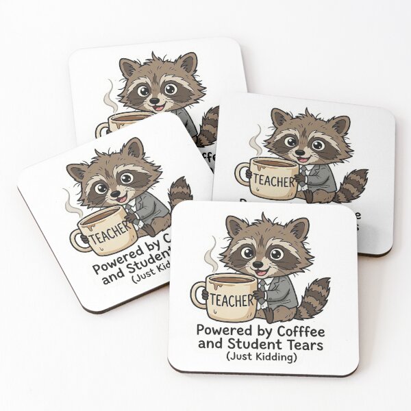 Item preview, Funny Teacher Powered by Coffee and Student Tears Sarcastic Educator Gift designed and sold by The Prompted Soul.
