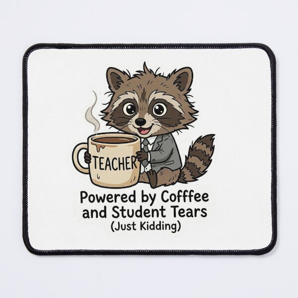 Item preview, Funny Teacher Powered by Coffee and Student Tears Sarcastic Educator Gift designed and sold by The Prompted Soul.