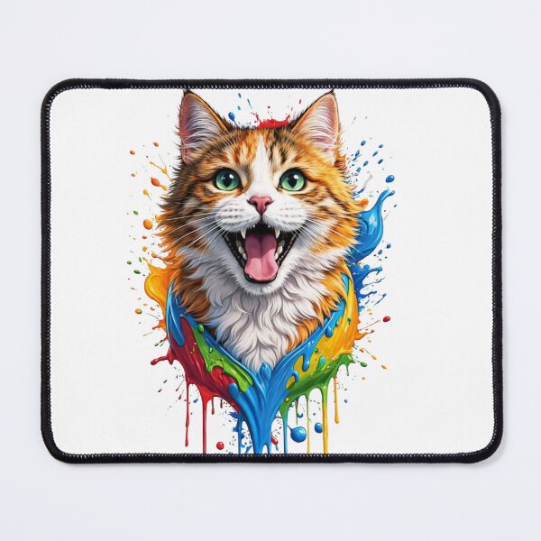 Item preview, Color Splash Cat Frenzy designed and sold by HezeSethPrints.