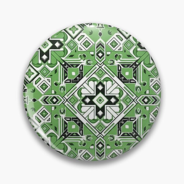 Item preview, Emerald Green Geometric Mosaic Pattern | Intricate Islamic Art Style Square Design designed and sold by BrainCurves.