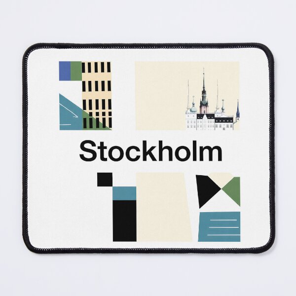 Item preview, Copy of Colorful Stockholm Skyline Illustration – Sweden City Art Print designed and sold by OzzFrequency.