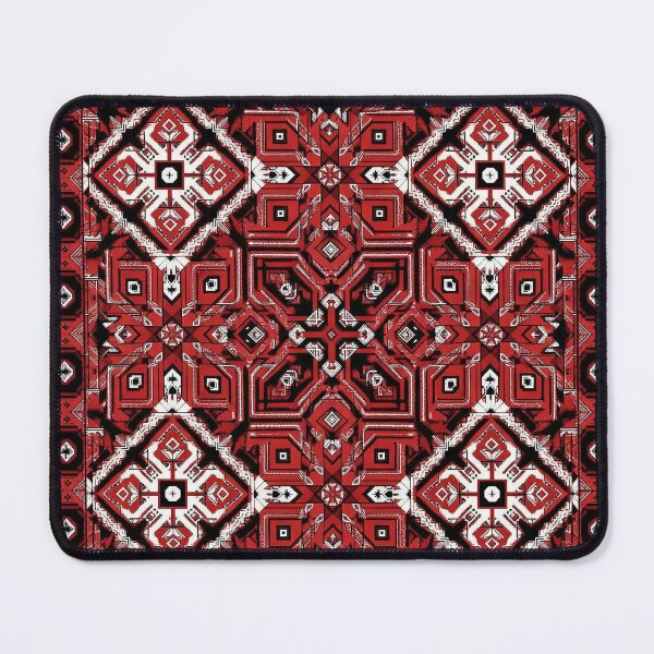 Item preview, Dramatic Crimson Black and White Geometric Tapestry designed and sold by BrainCurves.