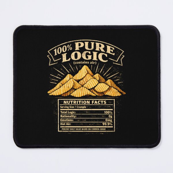 Item preview, 100% Pure Logic Nutrition Facts Satire designed and sold by SplashTastic.