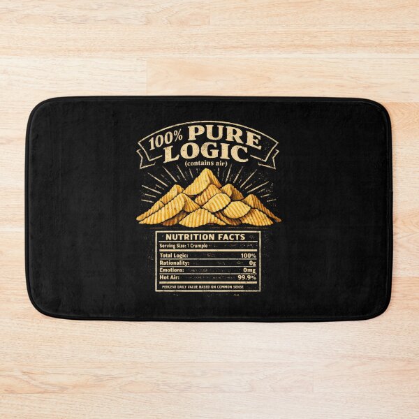 Item preview, 100% Pure Logic Nutrition Facts Satire designed and sold by SplashTastic.
