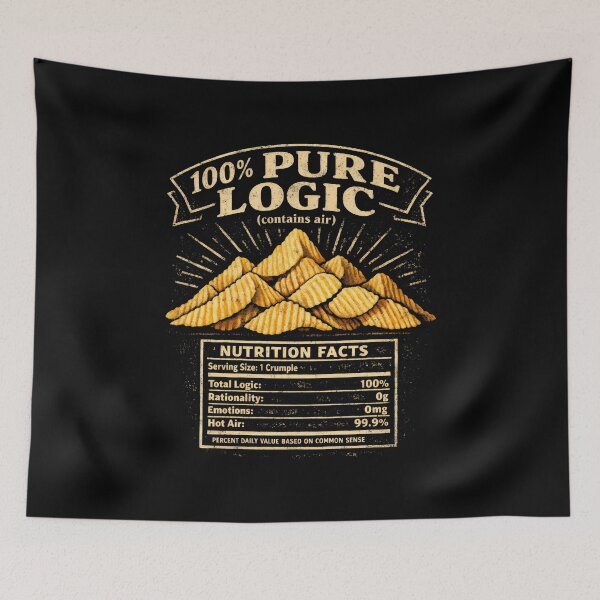 Item preview, 100% Pure Logic Nutrition Facts Satire designed and sold by SplashTastic.