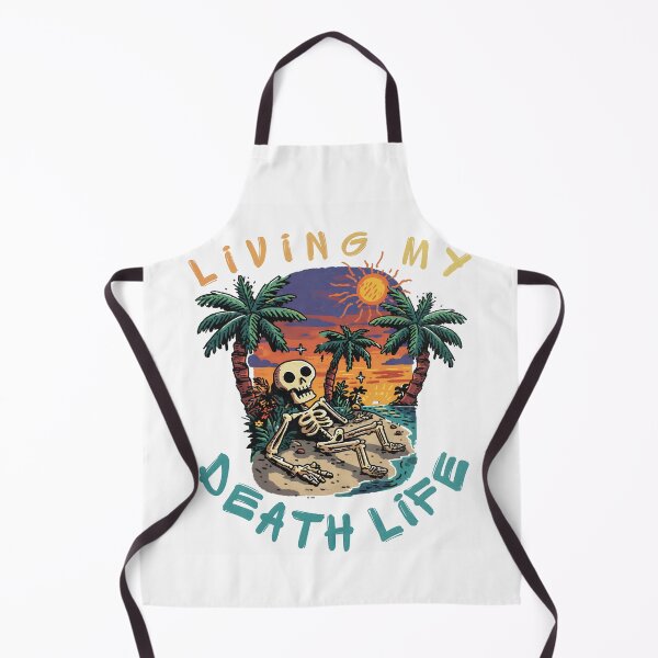 Item preview, Living My Death Life Funny Skeleton Beach Vacation Retro Sunset designed and sold by Region.