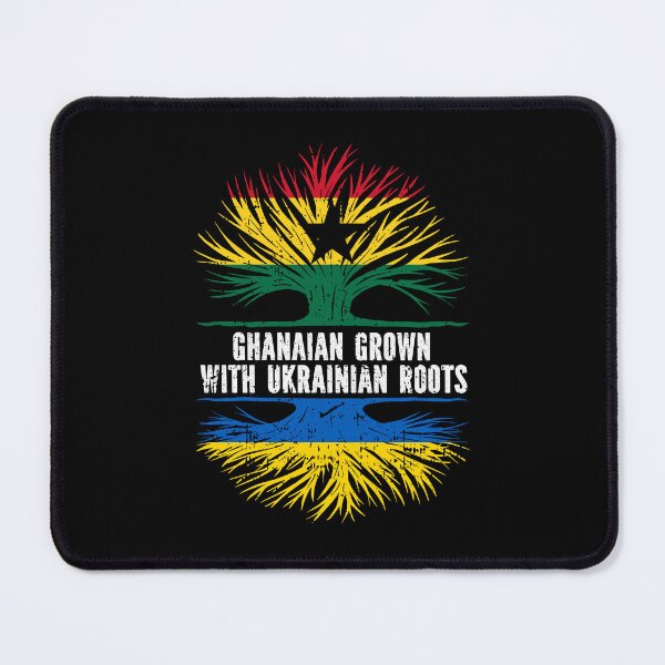 Item preview, Ghanaian Grown with Ukrainian Roots Flag designed and sold by CosmoKitsch.