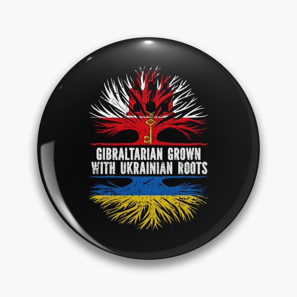 Item preview, Gibraltarian Grown with Ukrainian Roots Flag designed and sold by CosmoKitsch.