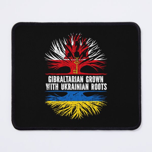 Item preview, Gibraltarian Grown with Ukrainian Roots Flag designed and sold by CosmoKitsch.