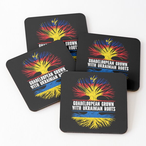 Item preview, Guadeloupean Grown with Ukrainian Roots Flag designed and sold by CosmoKitsch.