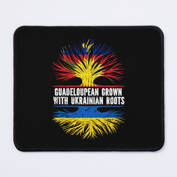 Item preview, Guadeloupean Grown with Ukrainian Roots Flag designed and sold by CosmoKitsch.