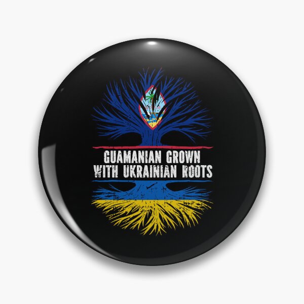 Item preview, Guamanian Grown with Ukrainian Roots Flag designed and sold by CosmoKitsch.
