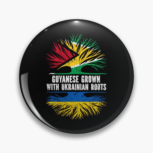 Item preview, Guyanese Grown with Ukrainian Roots Flag designed and sold by CosmoKitsch.