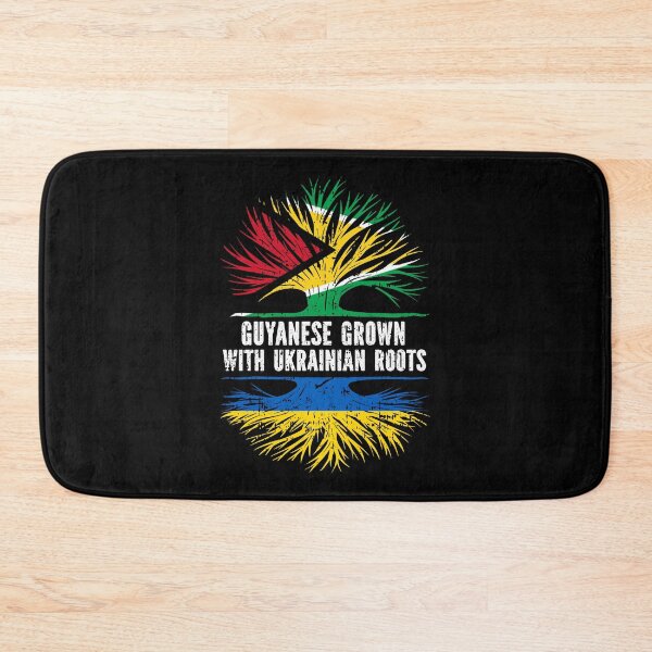 Item preview, Guyanese Grown with Ukrainian Roots Flag designed and sold by CosmoKitsch.