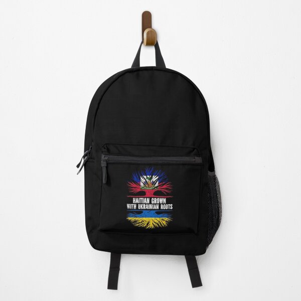 Item preview, Haitian Grown with Ukrainian Roots Flag designed and sold by CosmoKitsch.