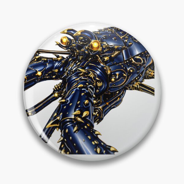Item preview, Navy Cyber Spiny Lobster – Luxury Ocean Core designed and sold by RaccoonFish.