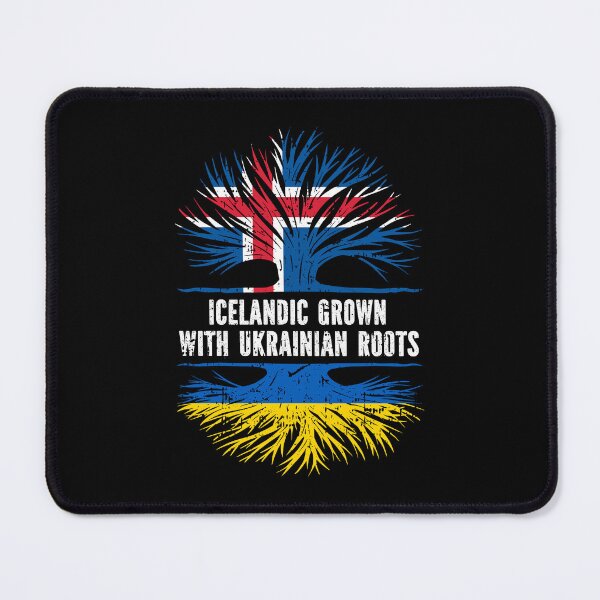 Item preview, Icelandic Grown with Ukrainian Roots Flag designed and sold by CosmoKitsch.