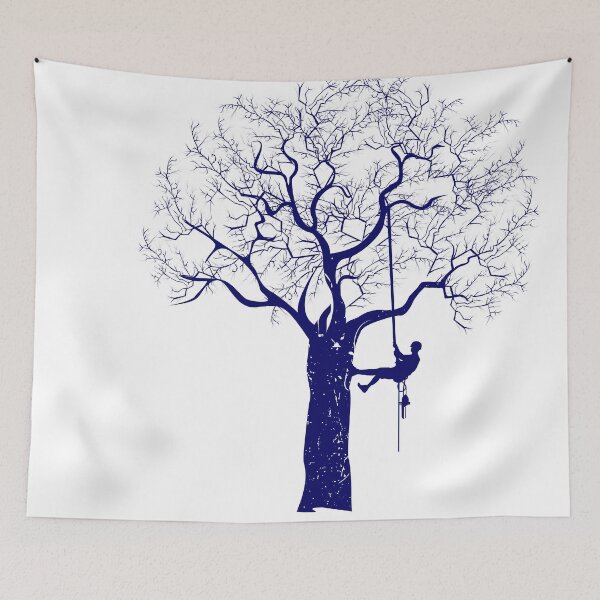 Item preview, Tree with a climber hand drawn illustration designed and sold by nesgalina.