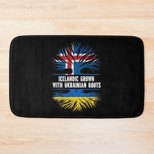 Item preview, Icelandic Grown with Ukrainian Roots Flag designed and sold by CosmoKitsch.