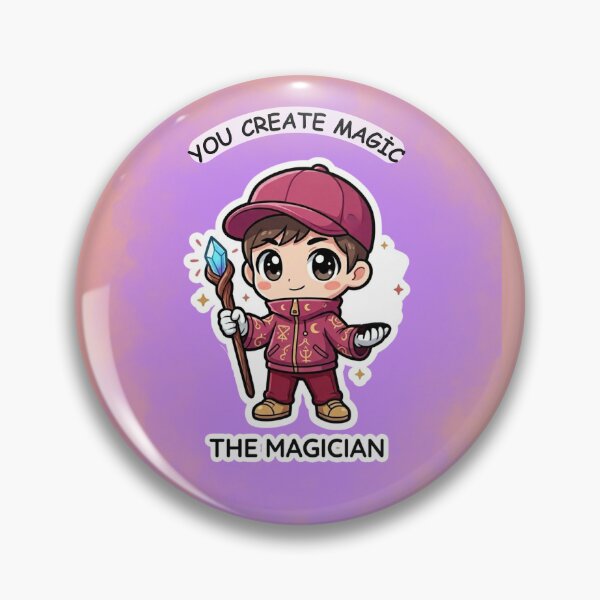 Item preview, Cute Tarot The Magician Illustration – You Create Magic Kawaii Spiritual Art designed and sold by RositaArtStudio.