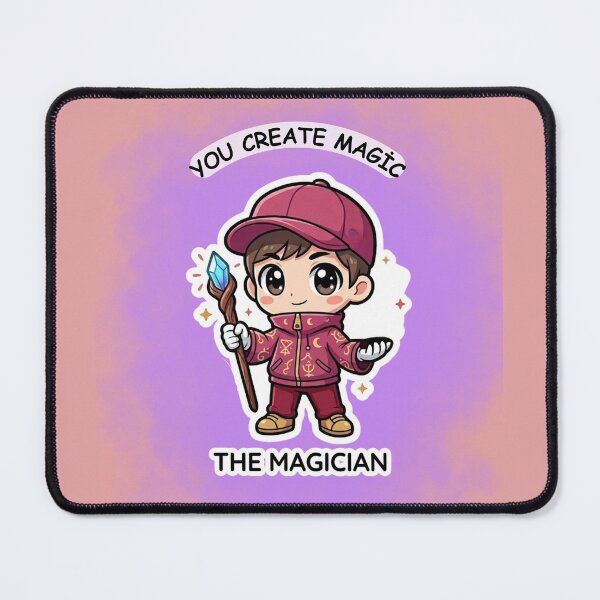 Item preview, Cute Tarot The Magician Illustration – You Create Magic Kawaii Spiritual Art designed and sold by RositaArtStudio.
