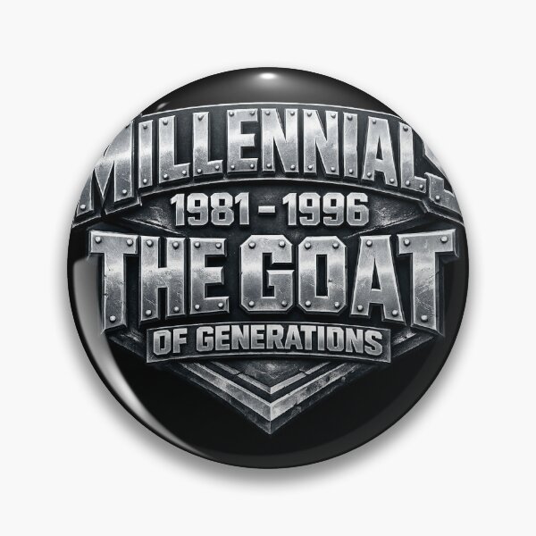 Item preview, Millennials The GOAT of Generations 1981–1996 – Bold Metal Typography Design designed and sold by GarnerSupplyCo.