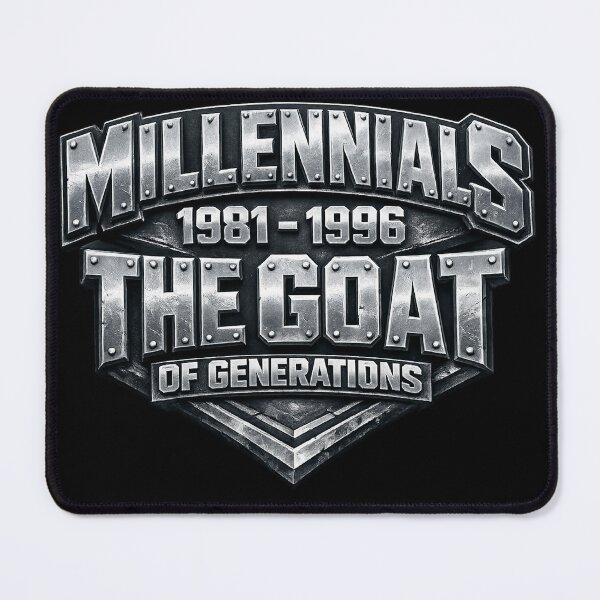 Item preview, Millennials The GOAT of Generations 1981–1996 – Bold Metal Typography Design designed and sold by GarnerSupplyCo.