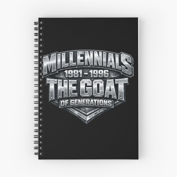 Item preview, Millennials The GOAT of Generations 1981–1996 – Bold Metal Typography Design designed and sold by GarnerSupplyCo.