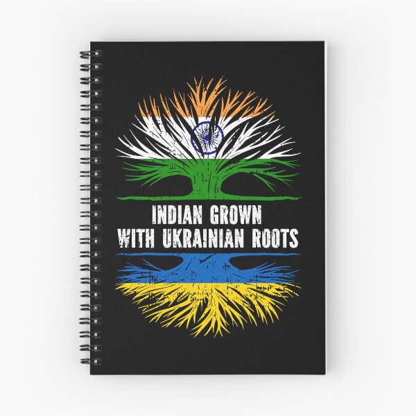 Item preview, indian Grown with Ukrainian Roots Flag designed and sold by CosmoKitsch.
