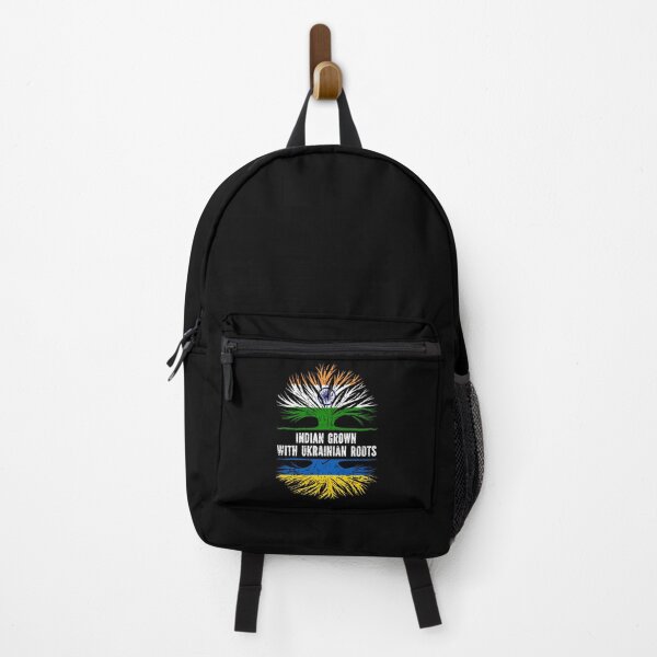 Item preview, indian Grown with Ukrainian Roots Flag designed and sold by CosmoKitsch.