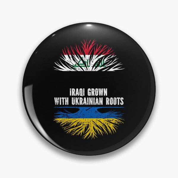 Item preview, Iraqi Grown with Ukrainian Roots Flag designed and sold by CosmoKitsch.