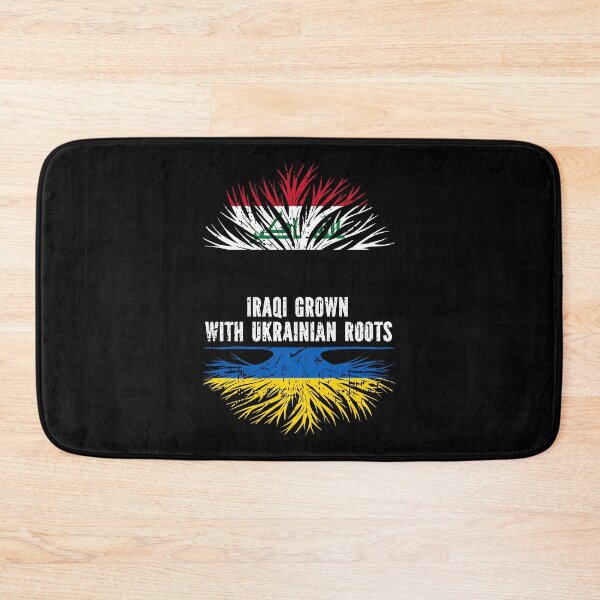Item preview, Iraqi Grown with Ukrainian Roots Flag designed and sold by CosmoKitsch.