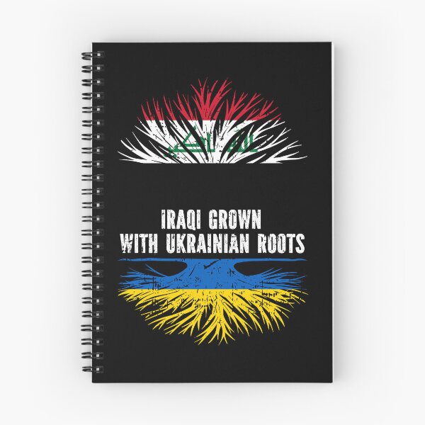 Item preview, Iraqi Grown with Ukrainian Roots Flag designed and sold by CosmoKitsch.