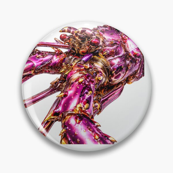 Item preview, Neon Pink Cyber Spiny Lobster – Luxury Ocean Core designed and sold by RaccoonFish.