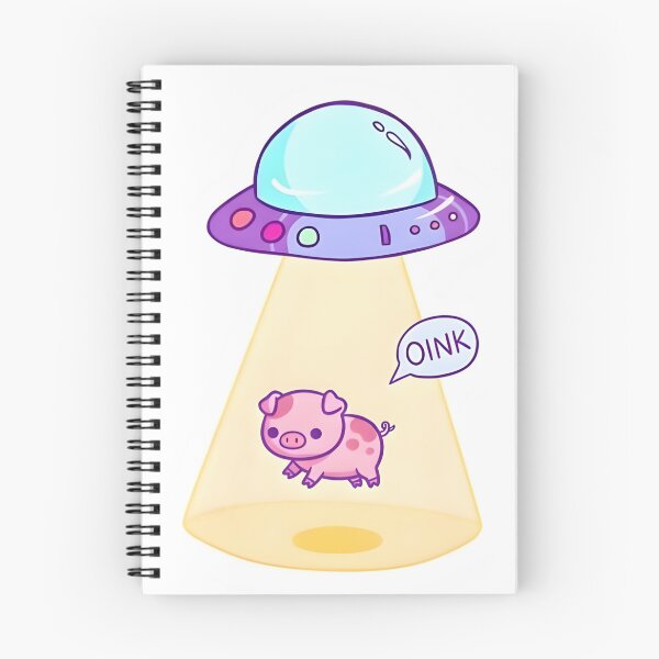 Item preview, Oink taken by alien spaceship designed and sold by Mini Stickers store.