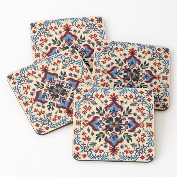 Item preview, Persian Floral Embroidery Pattern – Traditional Cross Stitch Design designed and sold by BrainCurves.