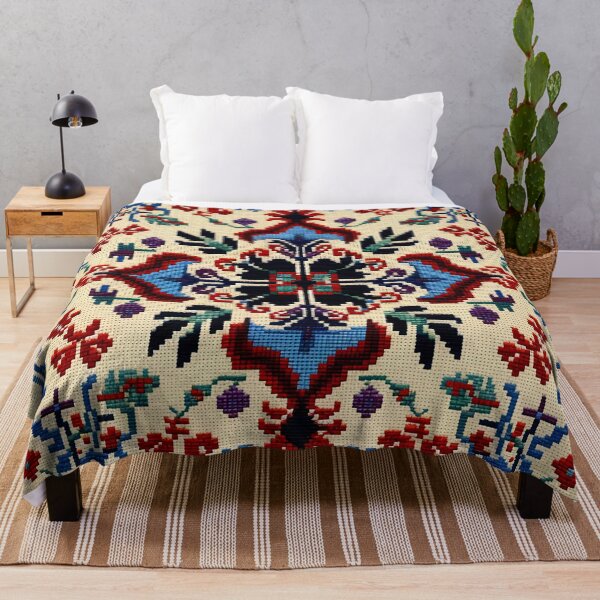 Item preview, Persian Floral Embroidery Pattern – Traditional Cross Stitch Design designed and sold by BrainCurves.