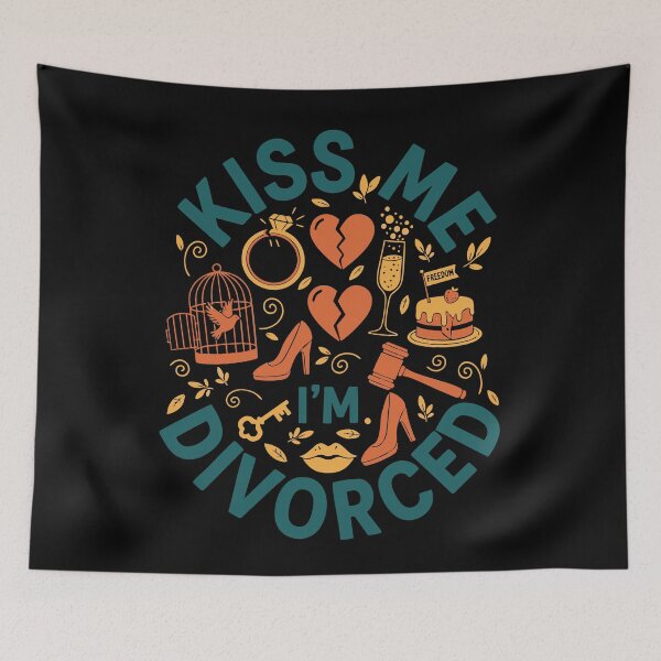Item preview, Divorce Kiss Me Im Finally Divorced Single Newly designed and sold by LuminOrb.