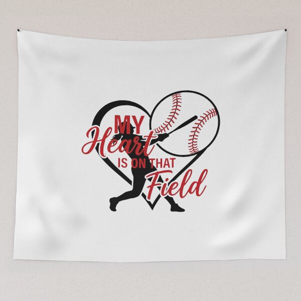 Item preview, My Heart Is On That Field Baseball Shirt | Softball Lover Gift | Baseball Mom Dad Fan Design | Sports Heart Graphic Tee designed and sold by DoodloraStudio.