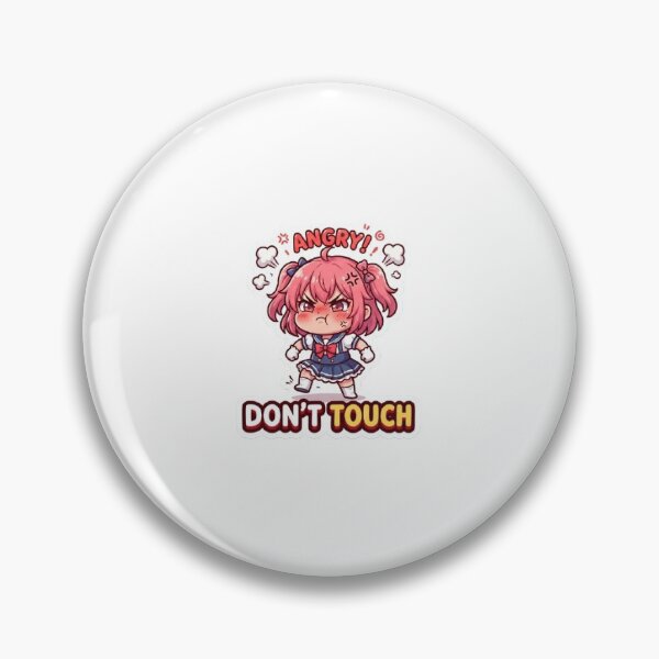 Item preview, Angry Chibi Anime Girl Sticker – Don’t Touch Funny designed and sold by SainiArt19.