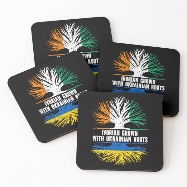 Item preview, Ivorian Grown with Ukrainian Roots Flag designed and sold by CosmoKitsch.