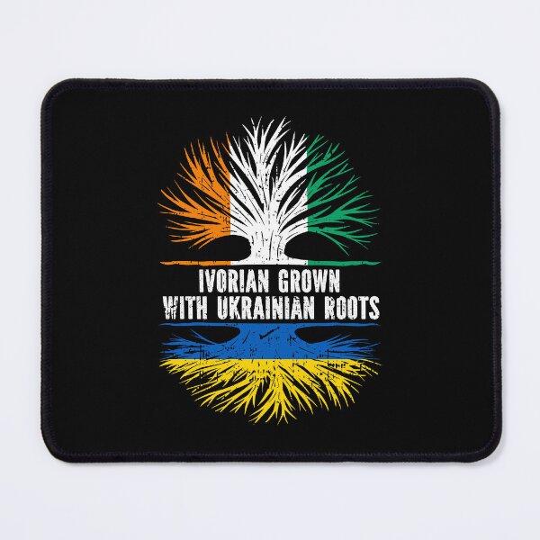 Item preview, Ivorian Grown with Ukrainian Roots Flag designed and sold by CosmoKitsch.