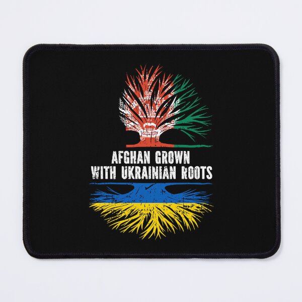 Item preview, Afghan Grown with Ukrainian Roots Flag designed and sold by CosmoKitsch.