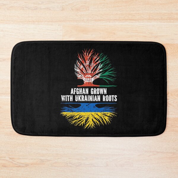 Item preview, Afghan Grown with Ukrainian Roots Flag designed and sold by CosmoKitsch.