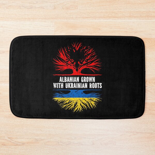 Item preview, Albanian Grown with Ukrainian Roots Flag designed and sold by CosmoKitsch.