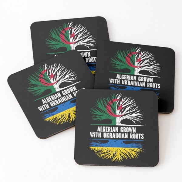 Item preview, Algerian Grown with Ukrainian Roots Flag designed and sold by CosmoKitsch.