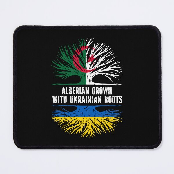 Item preview, Algerian Grown with Ukrainian Roots Flag designed and sold by CosmoKitsch.