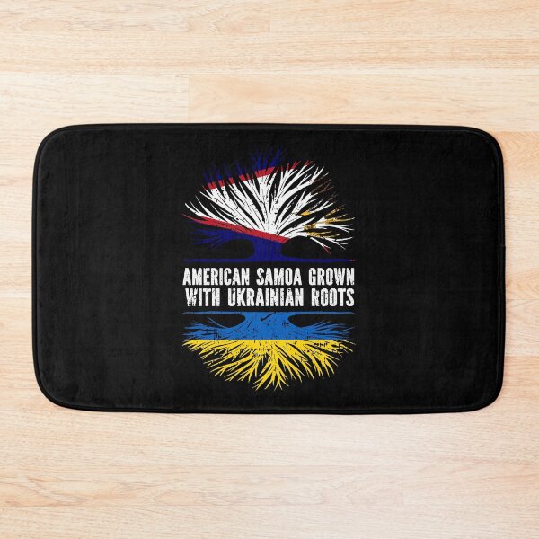 Item preview, American Samoa Grown with Ukrainian Roots Flag designed and sold by CosmoKitsch.